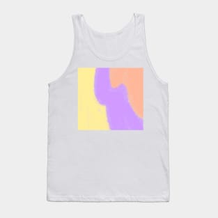 Yellow purple red watercolor art design Tank Top